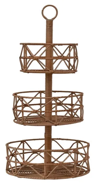 BMV Hand-Woven 3-Tier Basket(Curbside & in-store pick up only)