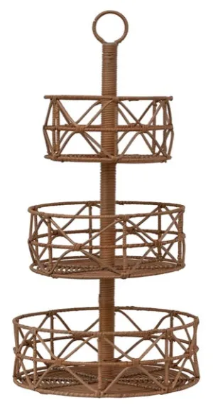BMV Hand-Woven 3-Tier Basket(Curbside & in-store pick up only)