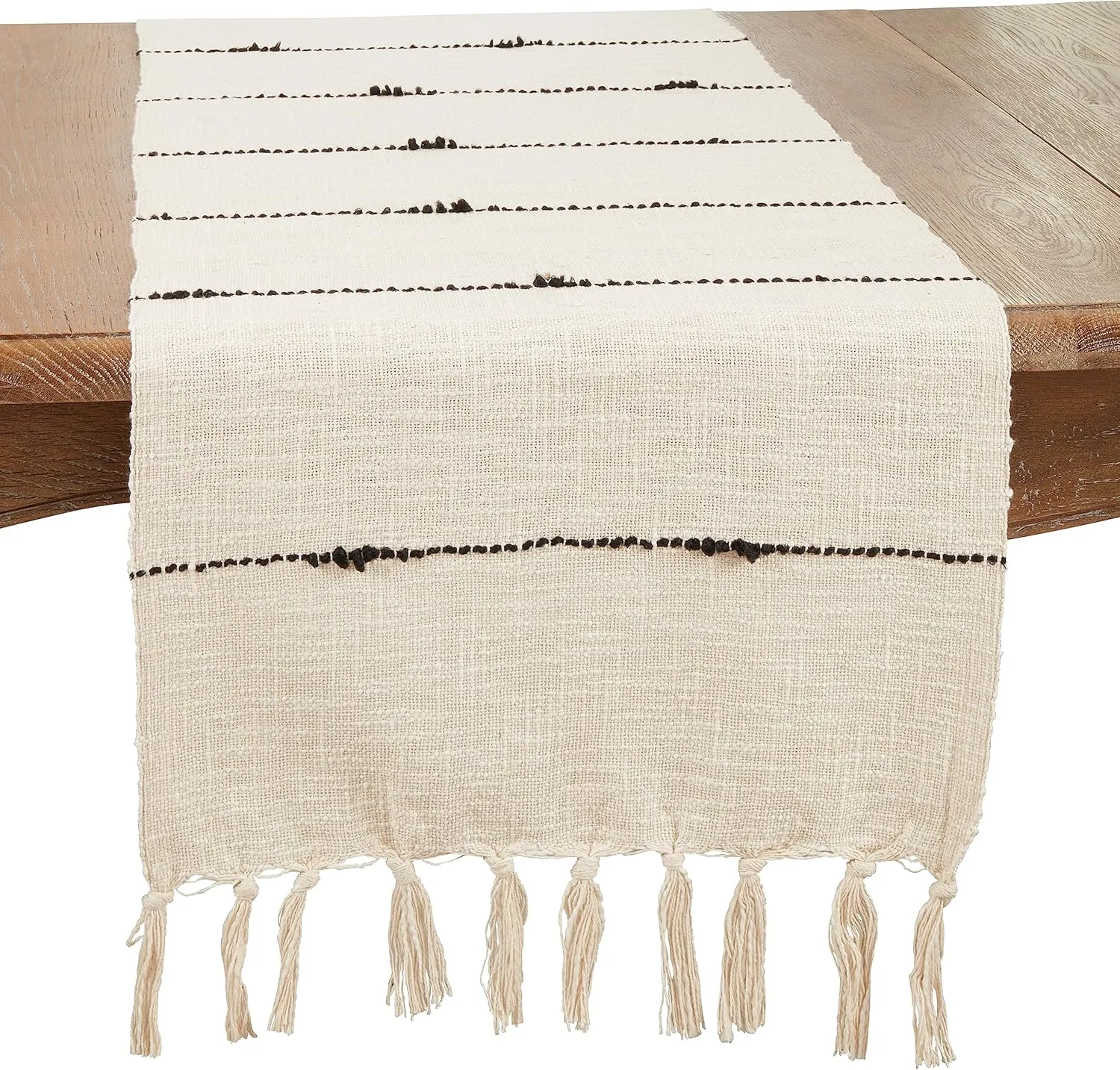 Boho Chic Stripe Woven Table Runner