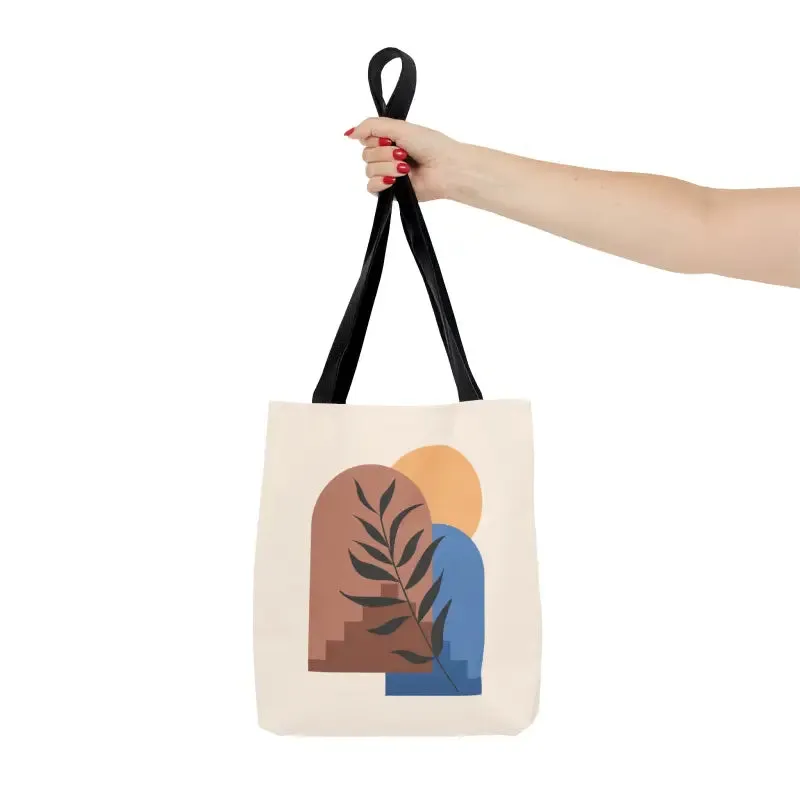 Bold Abstract Landscape Print Tote Bag