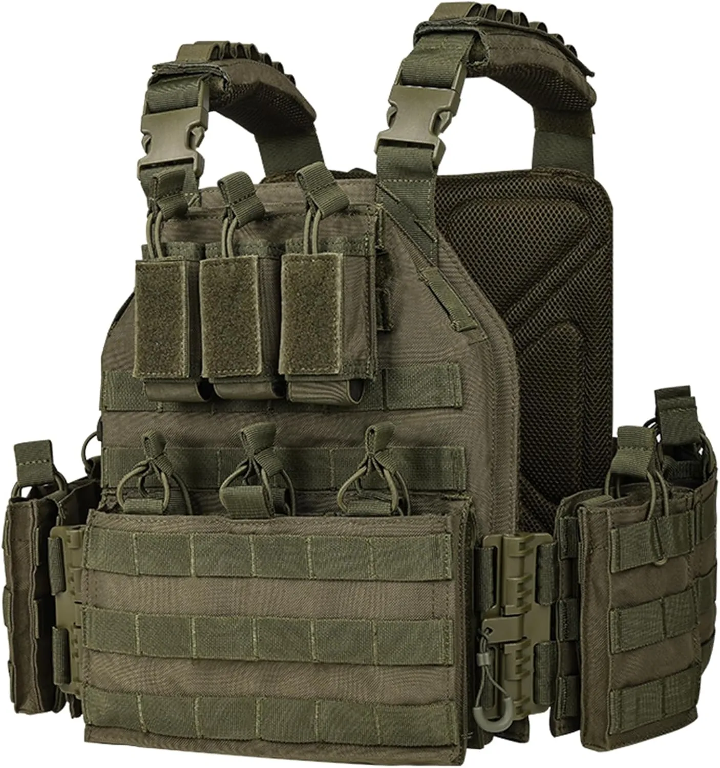 BOMTURN 1000D Tactical Vest for Men Quick Release Modular Vest Adjustable Vest Outdoor