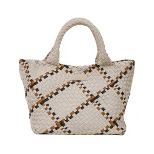 Bone & Camel Woven Tote