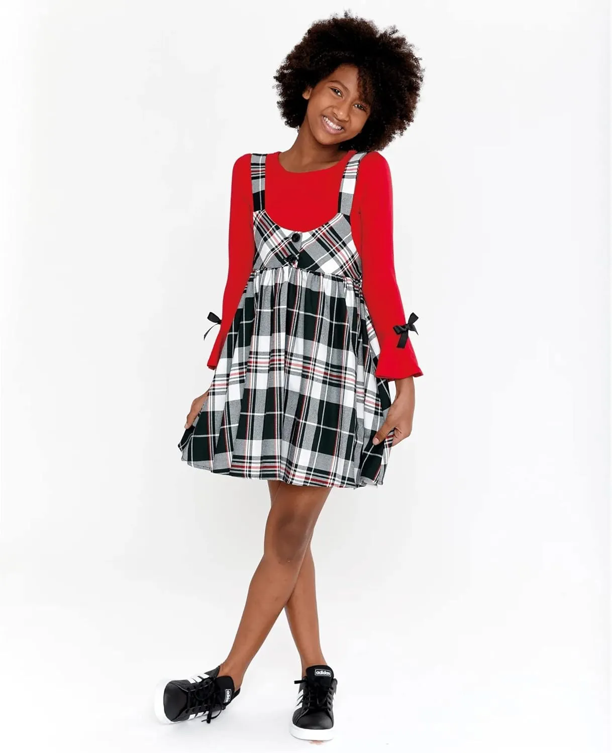 Bonnie Jean Girls 4-16 Textured Top Knit Jumper Dress