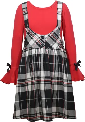 Bonnie Jean Girls 4-16 Textured Top Knit Jumper Dress