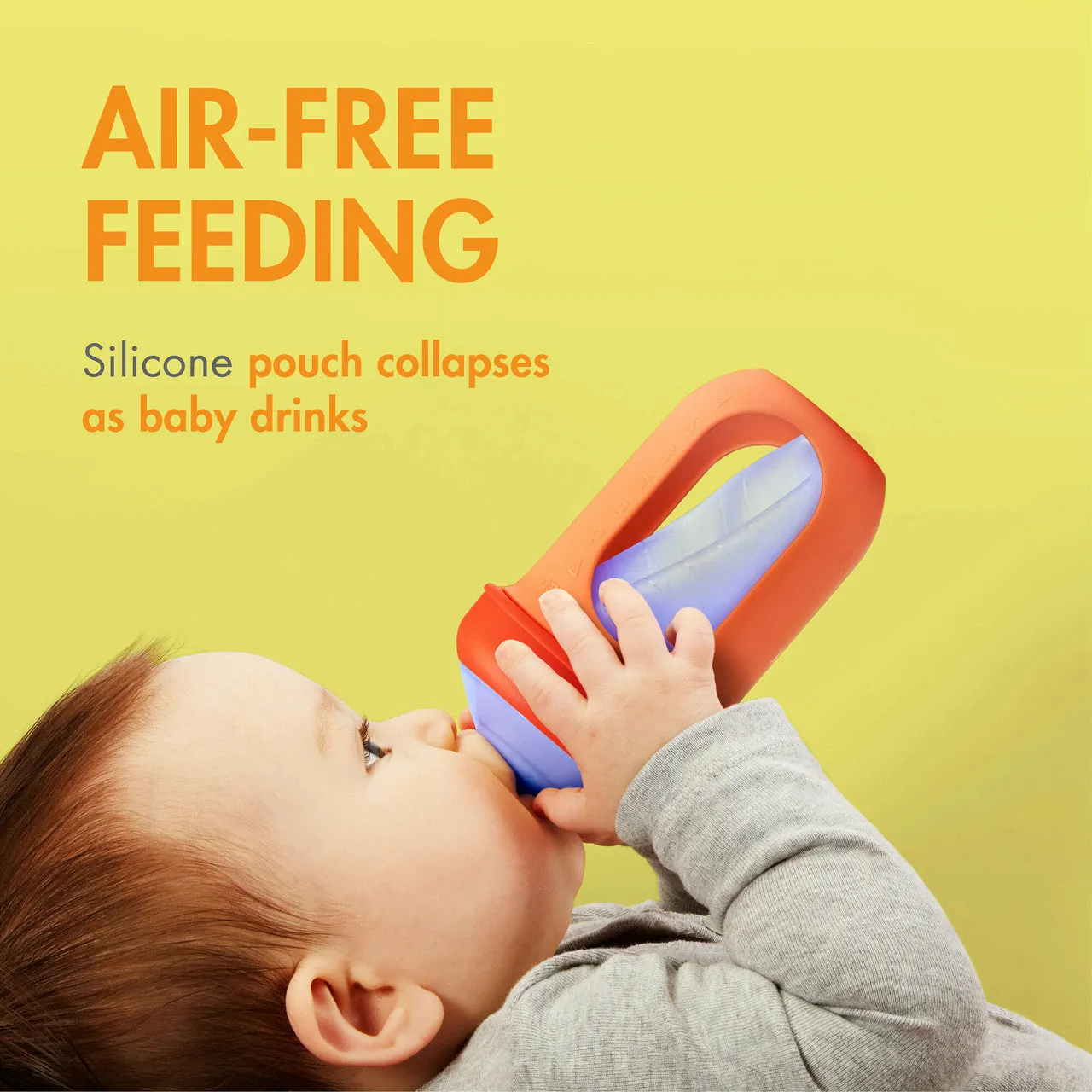 Boon NURSH Silicone Pouch Bottle 8oz (3-Pack) - Colorblock