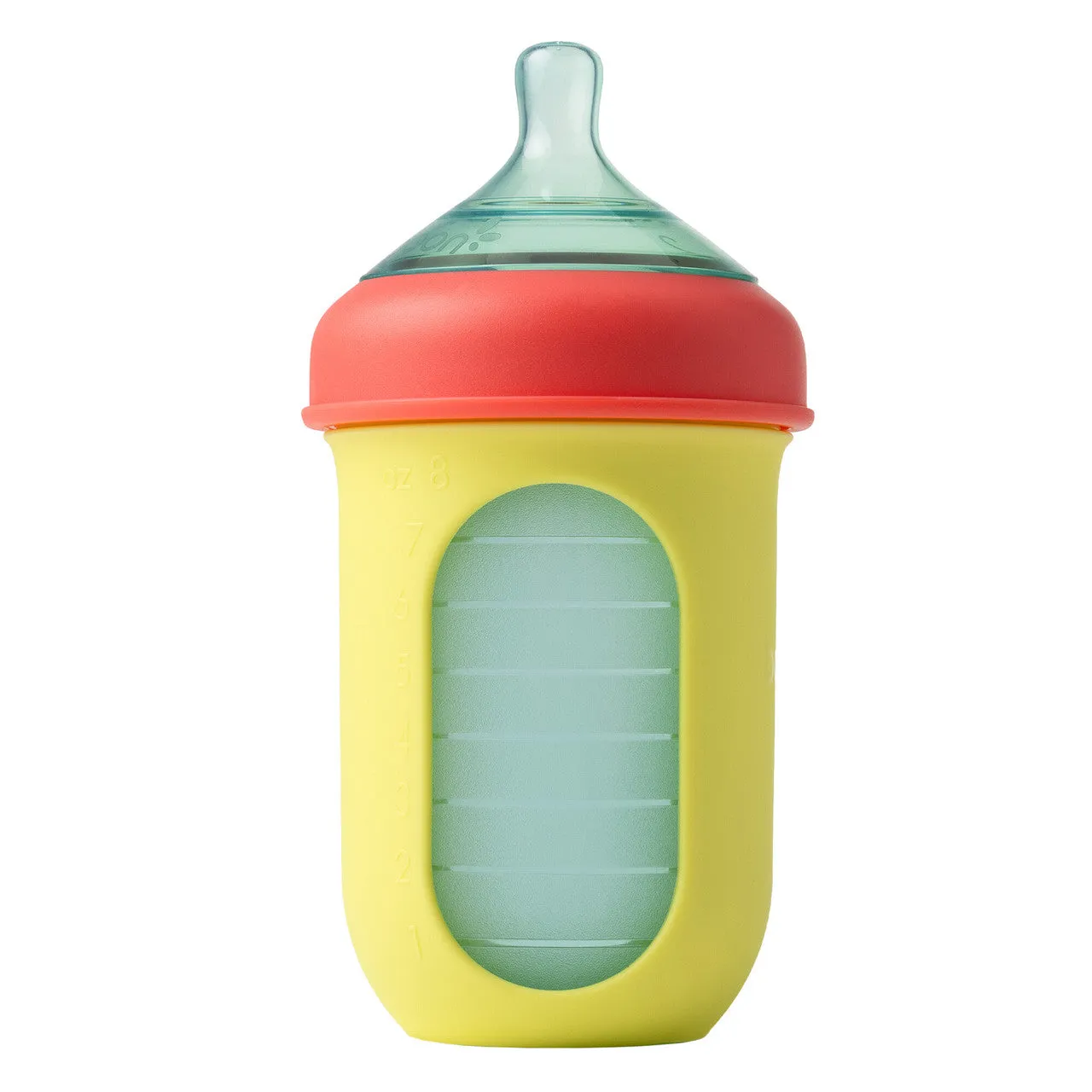 Boon NURSH Silicone Pouch Bottle 8oz (3-Pack) - Colorblock