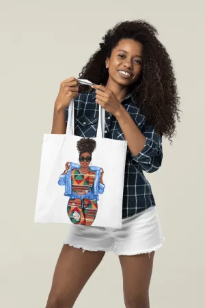 Bossy Tote Bags, Melanin Woman Overnight Tote Bag