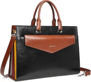 BOSTANTEN Weekender Bags for Women Leather Travel Duffle Bag Carry On Overnight Duffel with Shoe Compartment &Briefcase for Women Laptop Tote 15.6 Inch Genuine Leather Handbag Work Bag