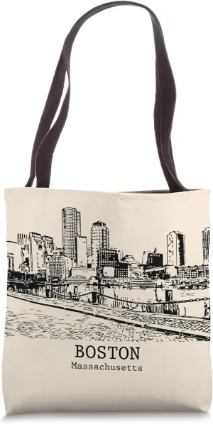 Boston Massachusetts Vintage Retro Travel Souvenir Tote Bag