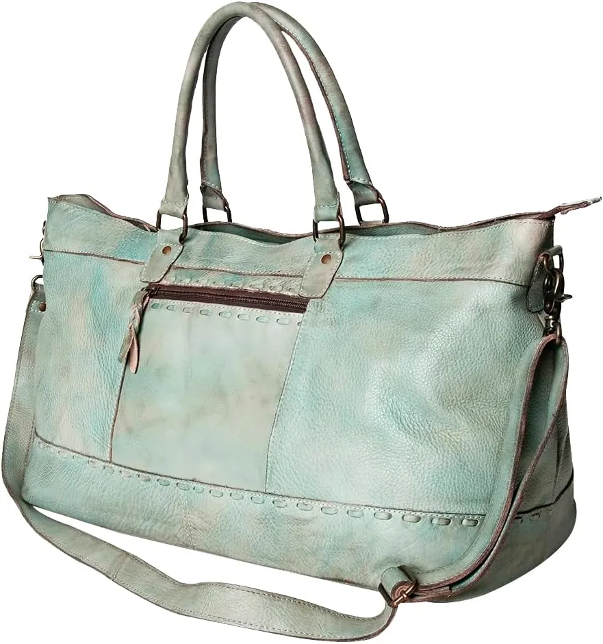 Both Side Grain Leather Duffle Bag - Nmbg136C | Duffel Bag | Leather Duffle Bag | Weekend Bag | Overnight Bag | Travel Duffel Bags | Duffle Bag for Men and Women