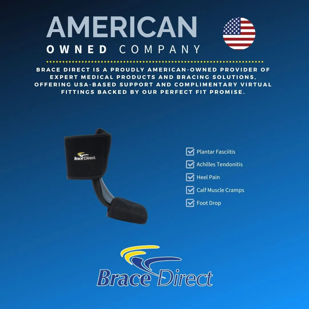 Brace Direct Dorsal Night Splint – Adjustable Sleeping Brace for Plantar Fasciitis, Achilles Tendonitis & Drop Foot, Heel & Arch Pain Relief, Size L-XL (US Shoe Men 8.5-14 / Women 9.5-15)