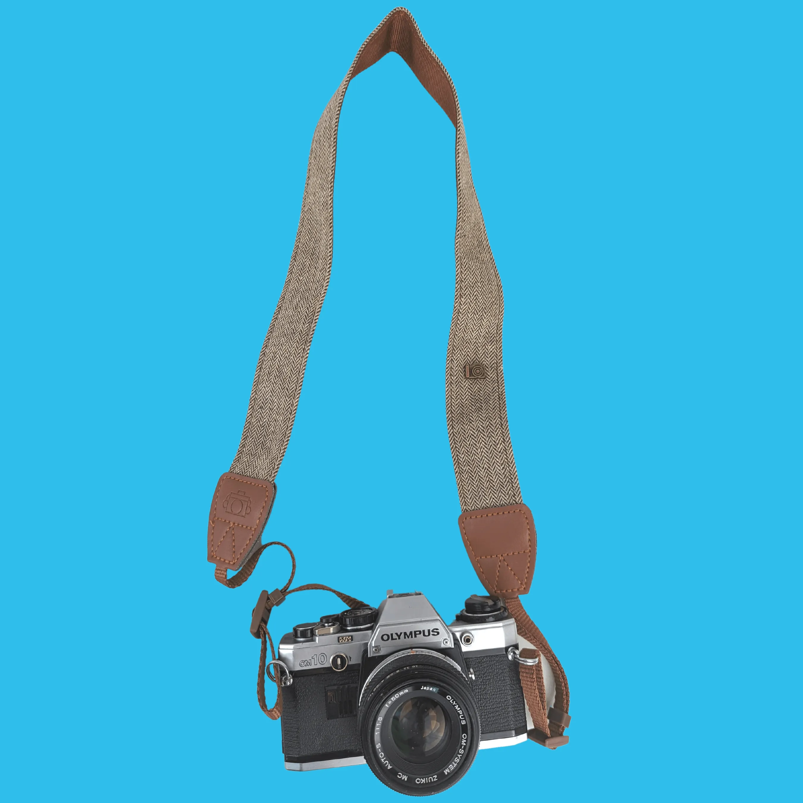 Brand New Tweed Cream and Brown SLR Camera Strap