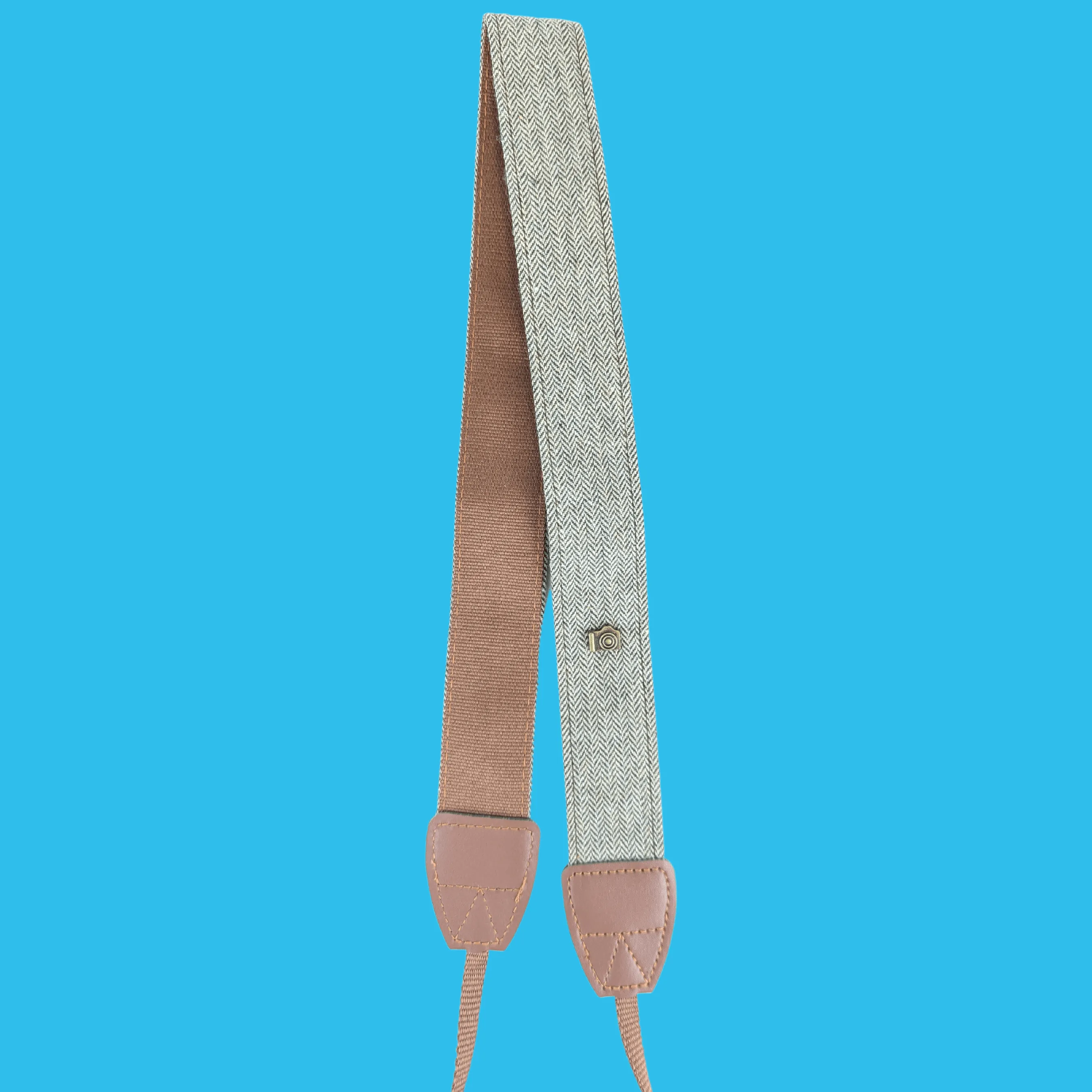 Brand New Tweed Cream and Brown SLR Camera Strap