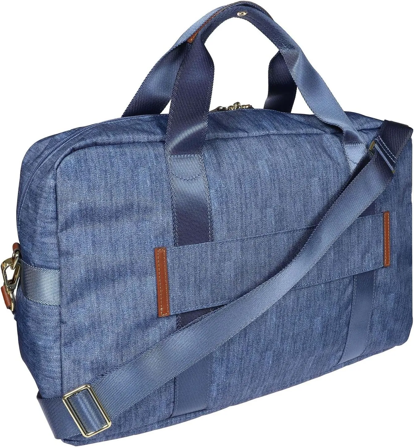 Bric's X-BAG 18-Inch Cargo Duffle Bag - Luxury Travel Bag with Luggage Sleeve - Carry On Bag and Weekender Bag Made from Durable Satin Nylon - Jeans