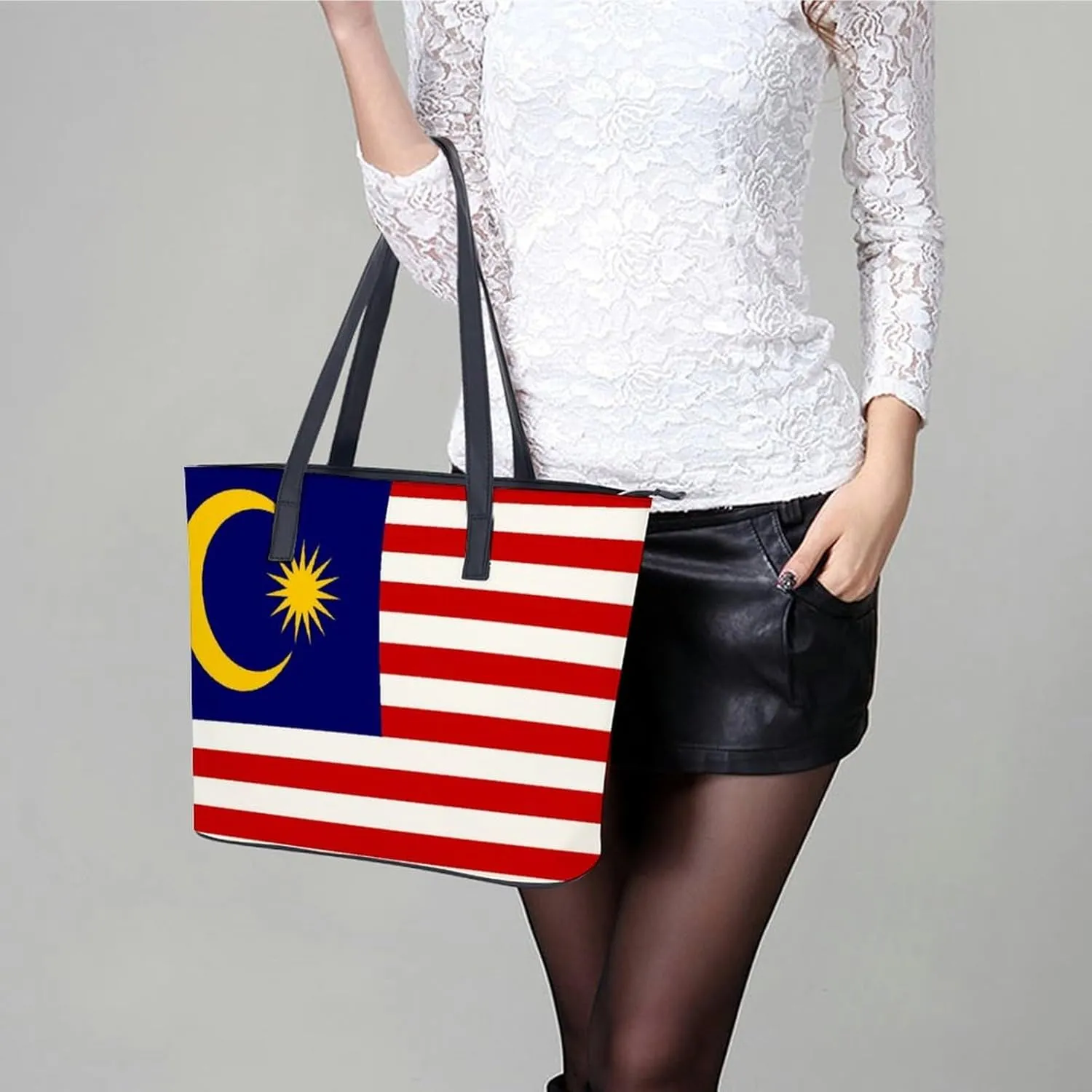 British Virgin Lslands Flag Fashion Hobo Handbag Women Spacious Leather Zipper Tote for Work Travel