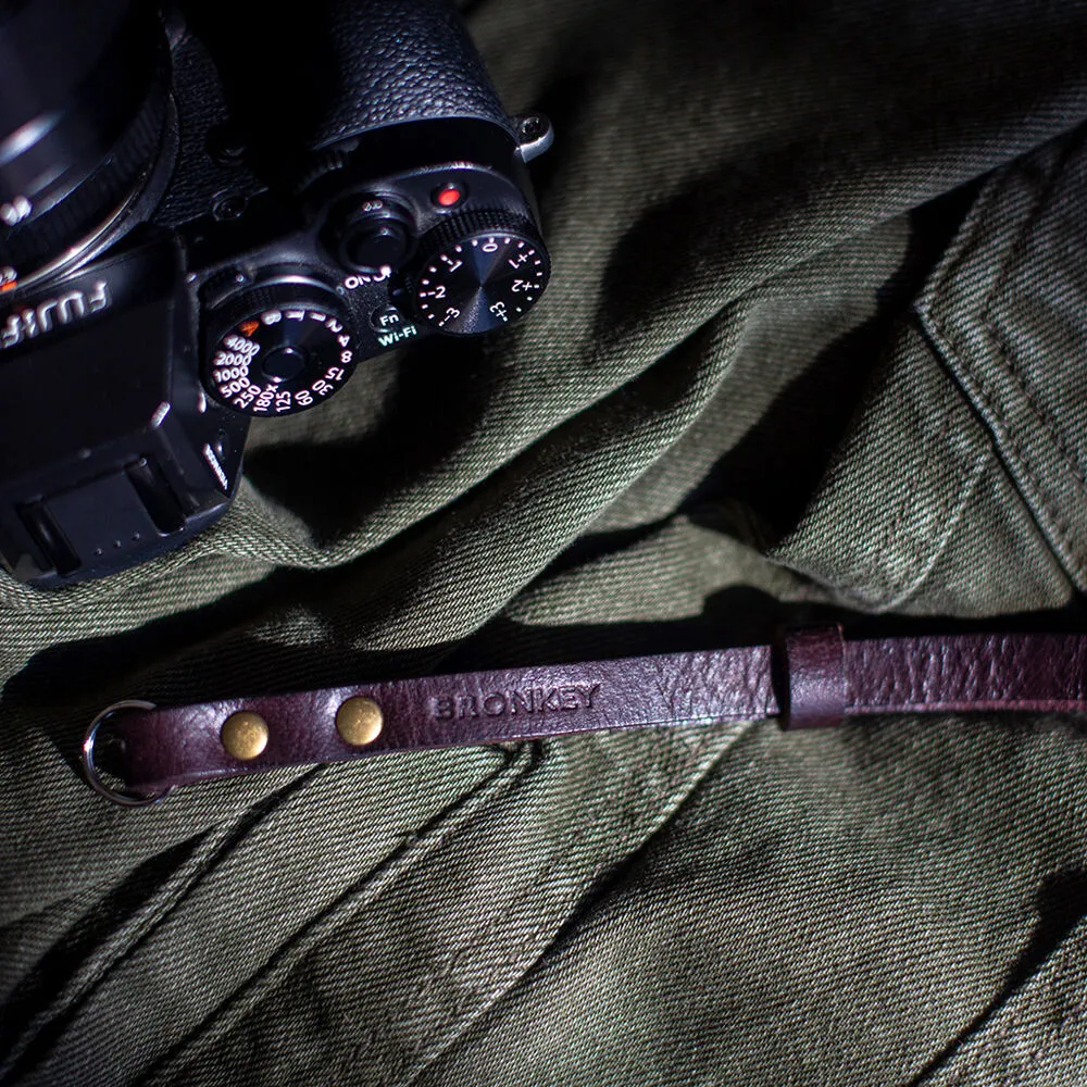 Bronkey Berlin #202 Leather Camera Wrist Strap (Brown, 9.1")