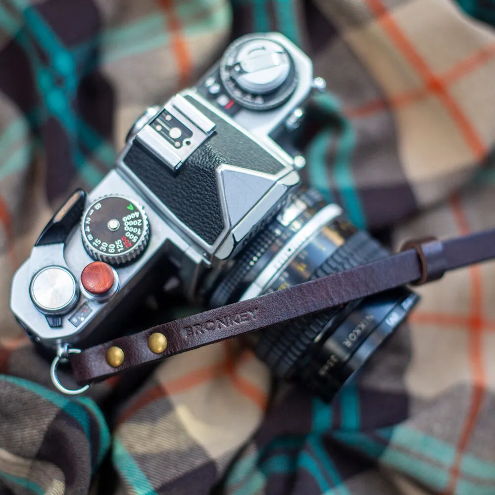 Bronkey Berlin #202 Leather Camera Wrist Strap (Brown, 9.1")