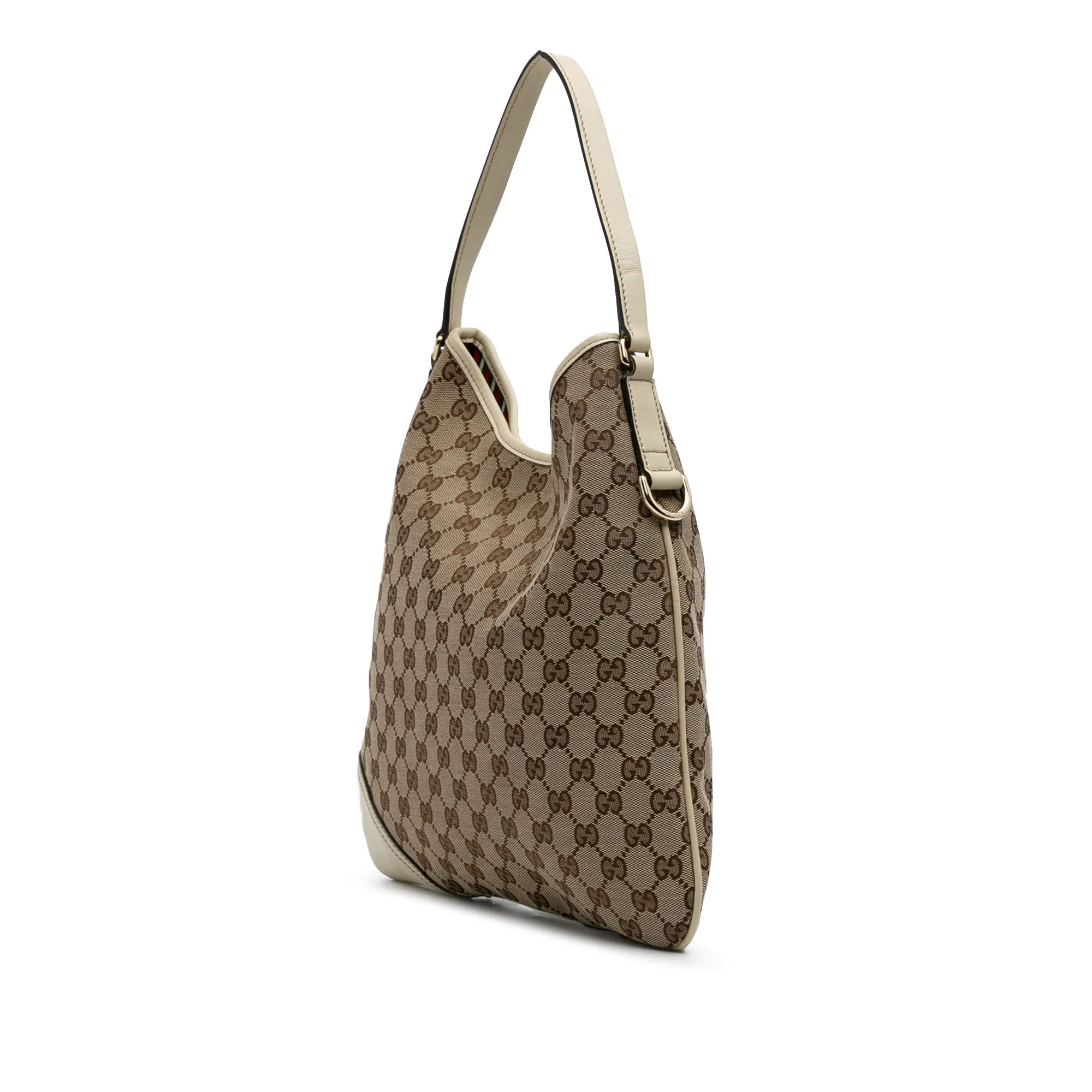 Brown Gucci GG Canvas New Britt Hobo