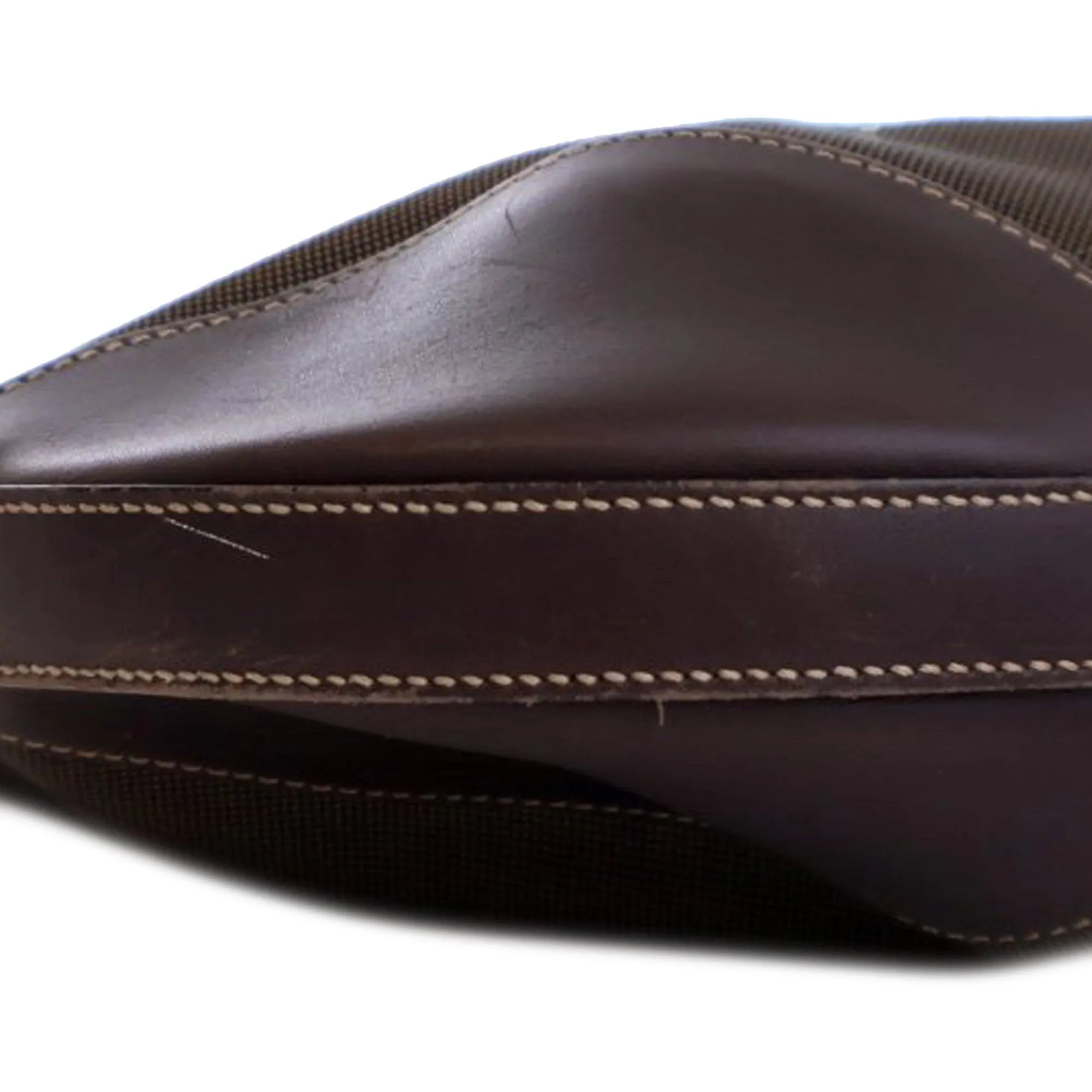 Brown Prada Canvas Canapa Logo Hobo