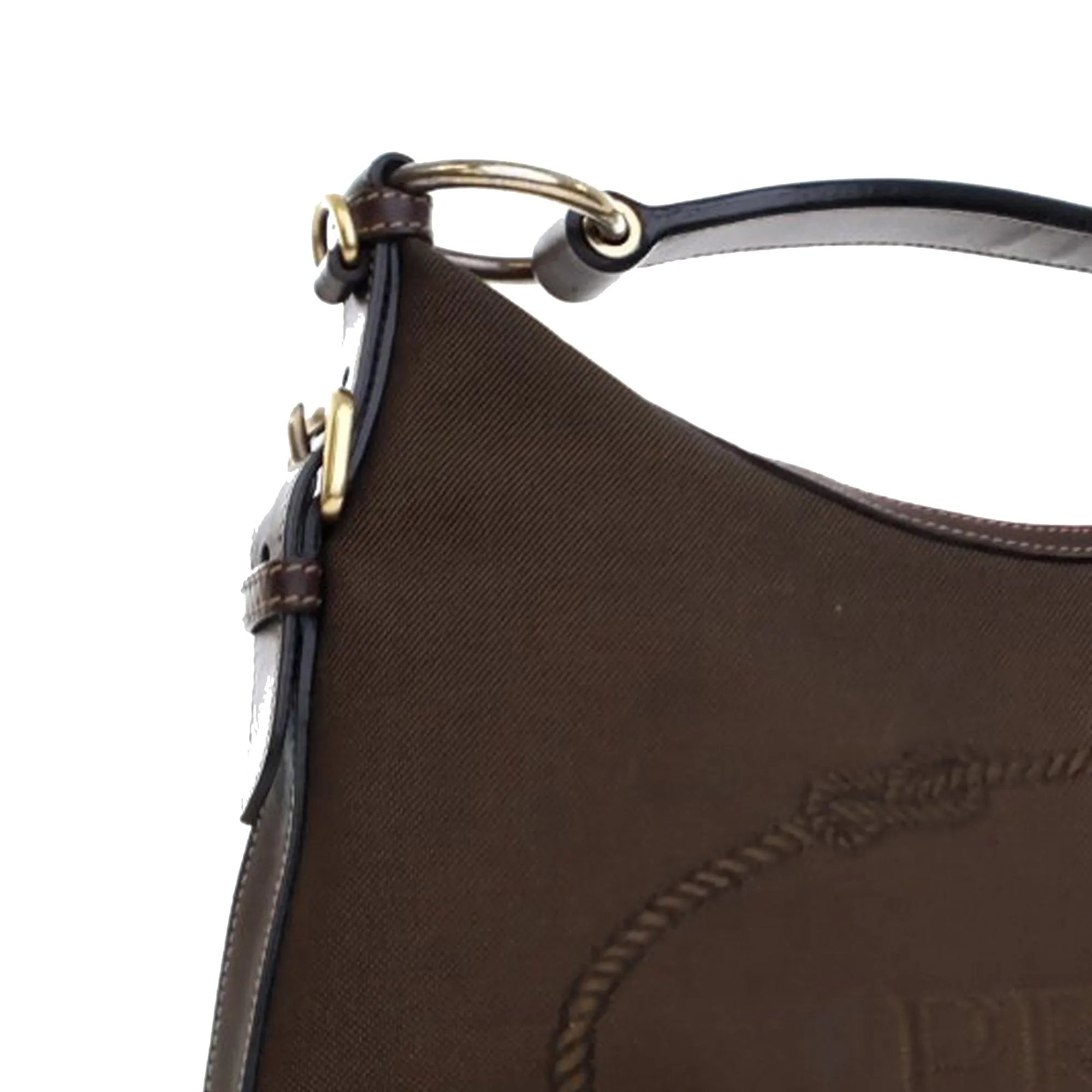 Brown Prada Canvas Canapa Logo Hobo