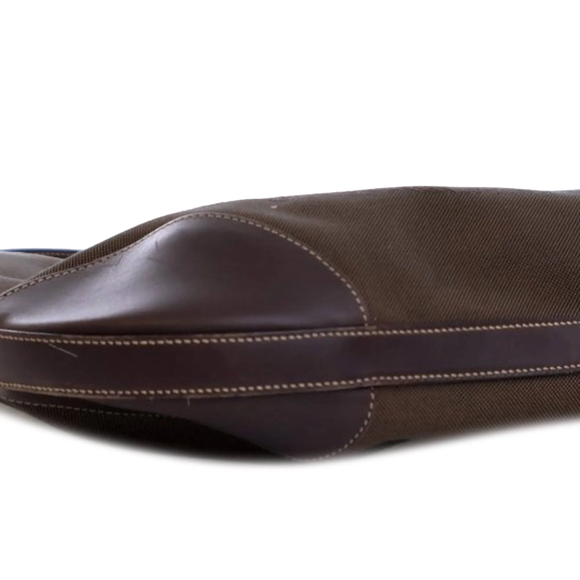 Brown Prada Canvas Canapa Logo Hobo