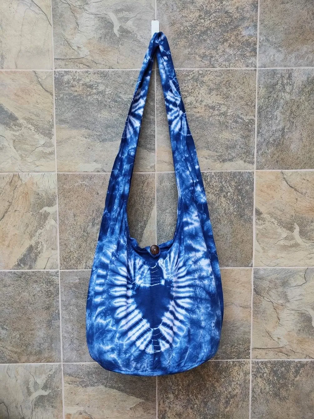 BTP! Tie Dye Sling Crossbody Shoulder Bag Purse Hippie Hobo Cotton Bohemian Colorful Firework
