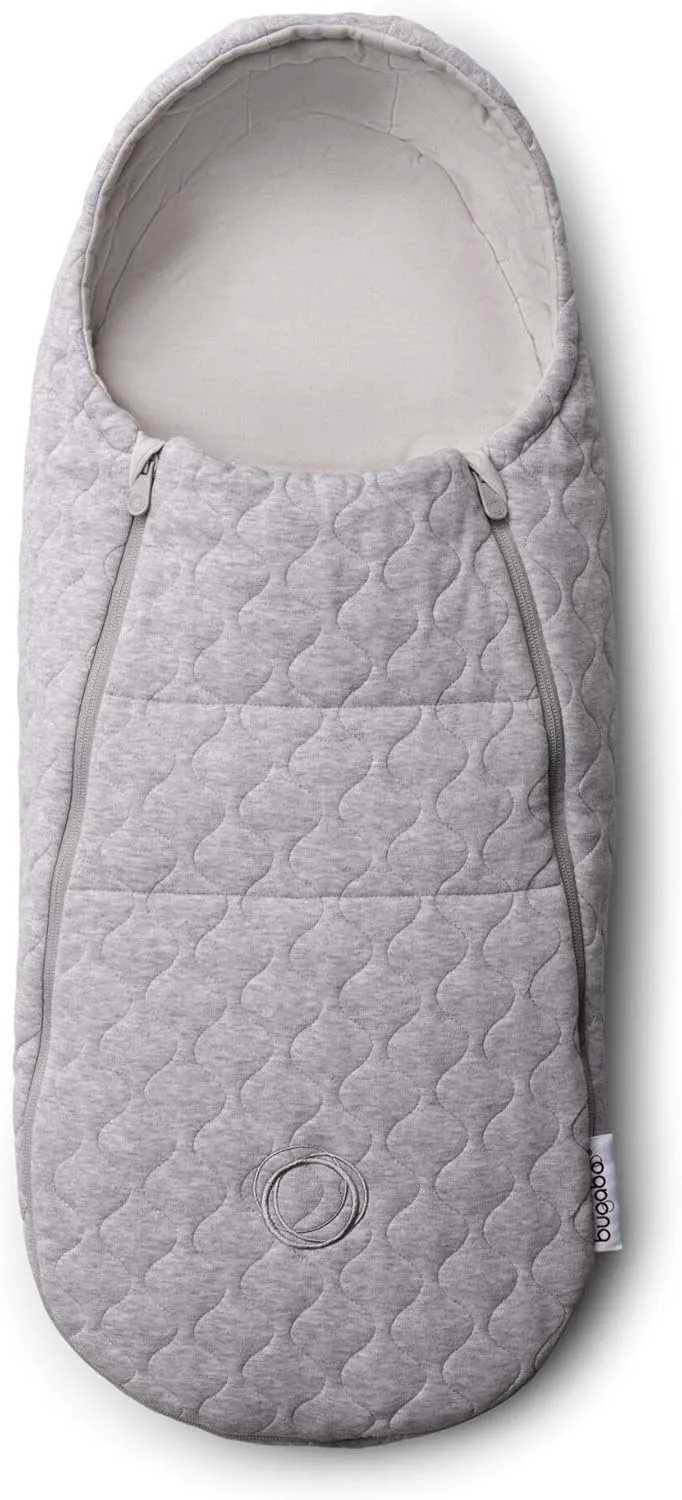 Bugaboo Newborn Inlay - Footmuff Suitable from Birth up to 6 Months - Light Grey Melange