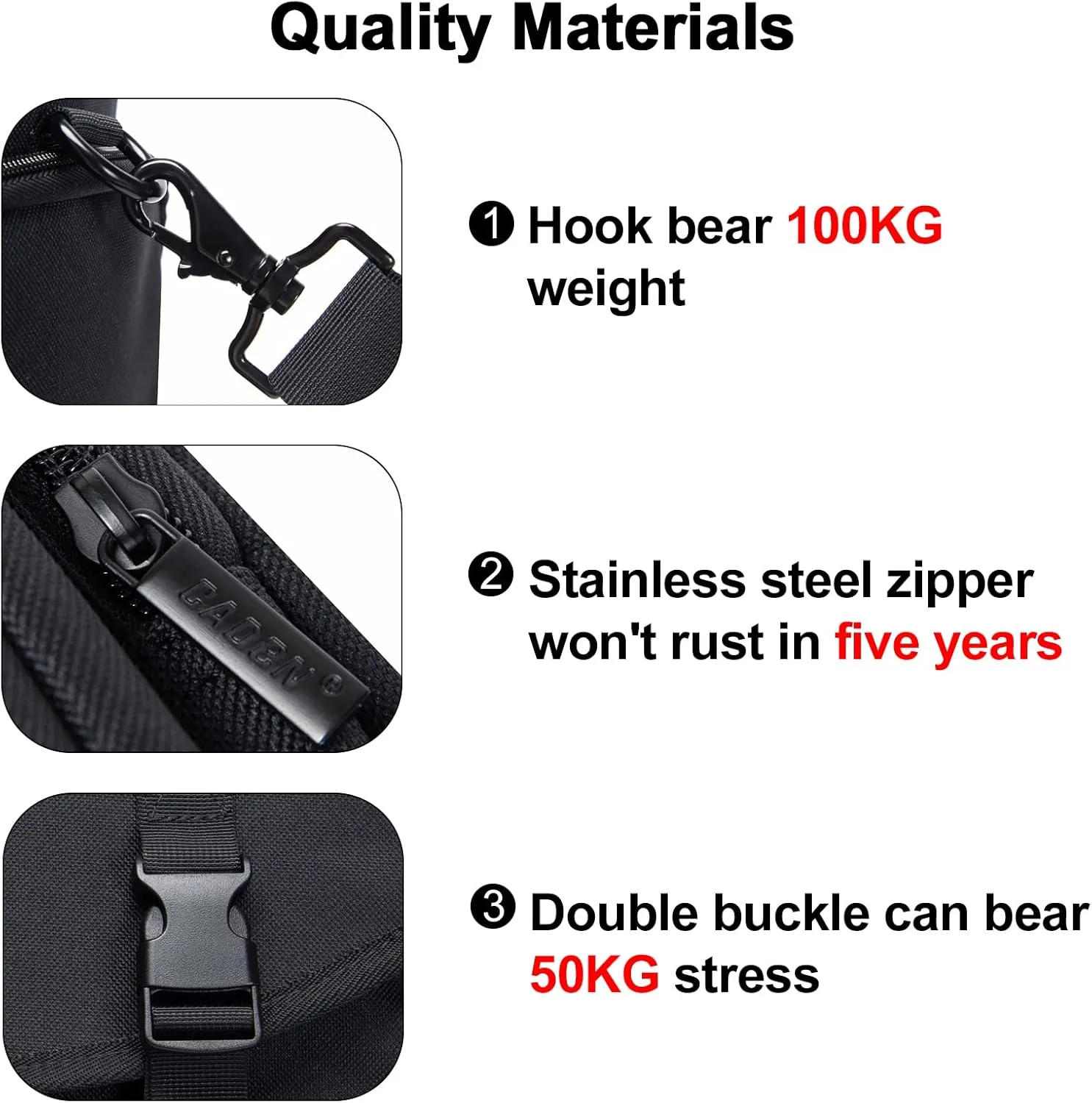 CADeN Camera Bag Case Shoulder Messenger Bag with Tripod Holder Compatible for Nikon, Canon, Sony, DSLR SLR Mirrorless Cameras Waterproof (Black, Large)