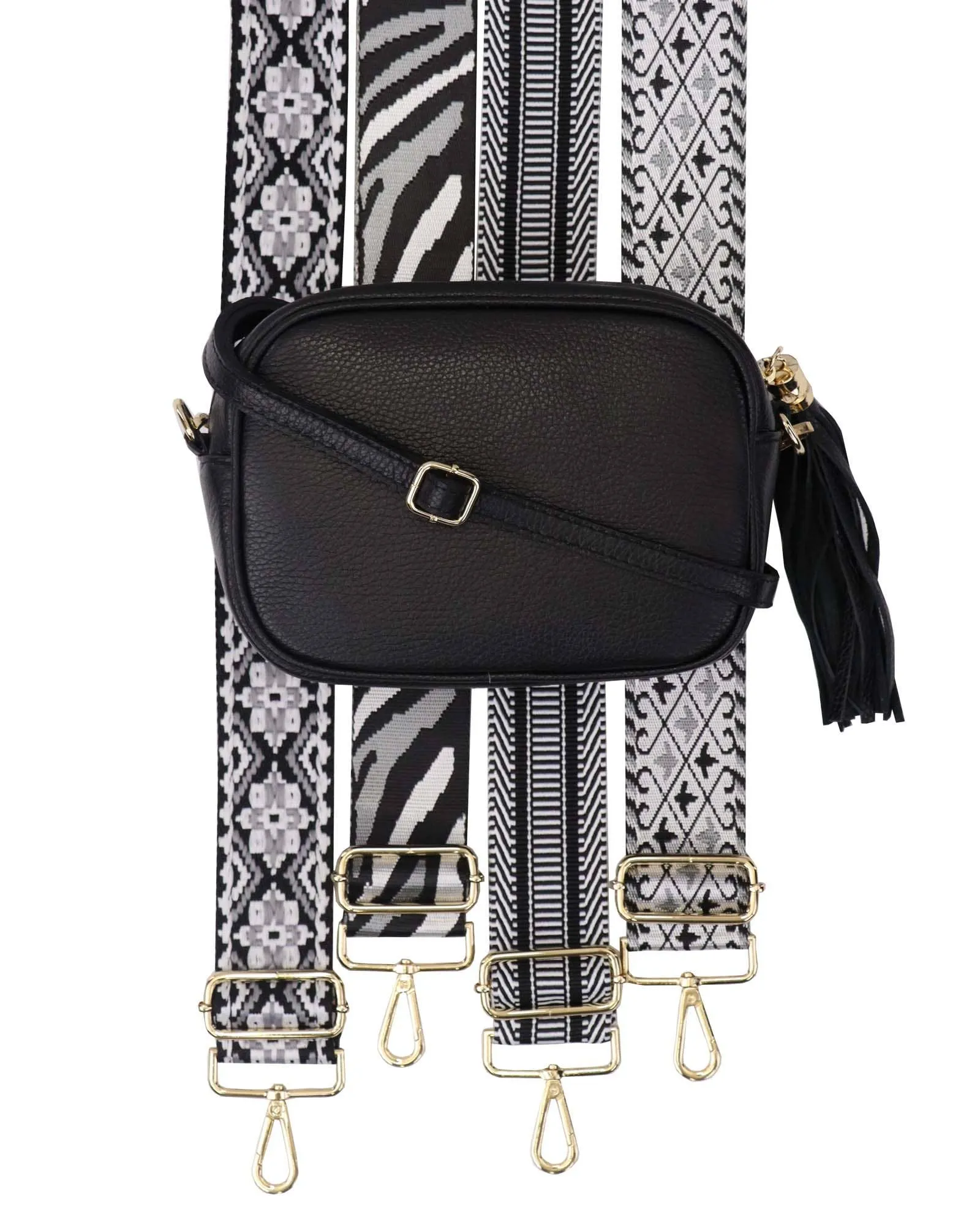 Cadenza Tassel Crossbody Leather Camera Bag: Mustard
