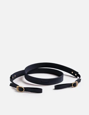 Camera Strap, Navy Leather