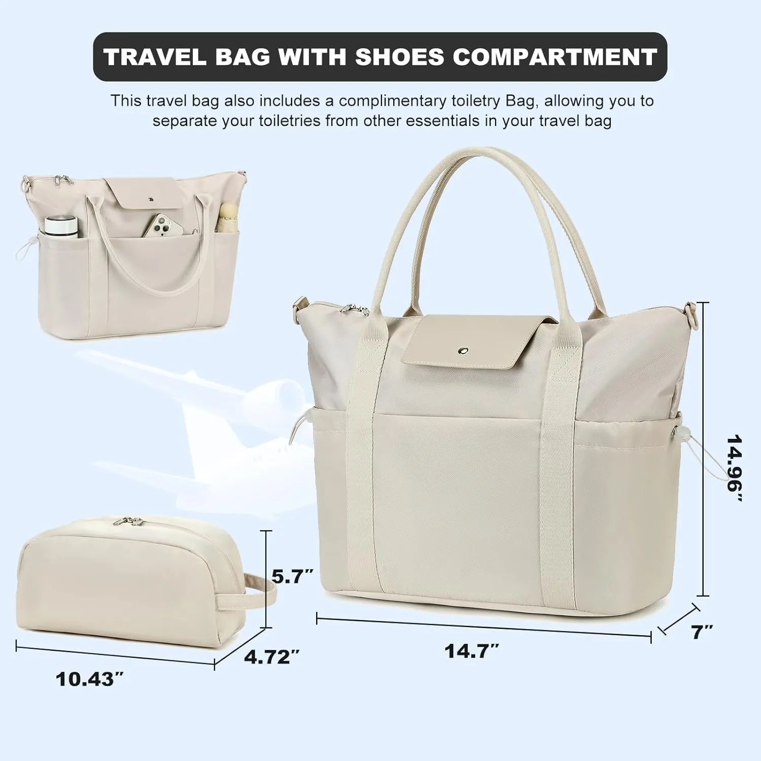 CAMTOP Women Ladies Travel Bag Canvas Weekend Overnight Carry On Luggage Bags