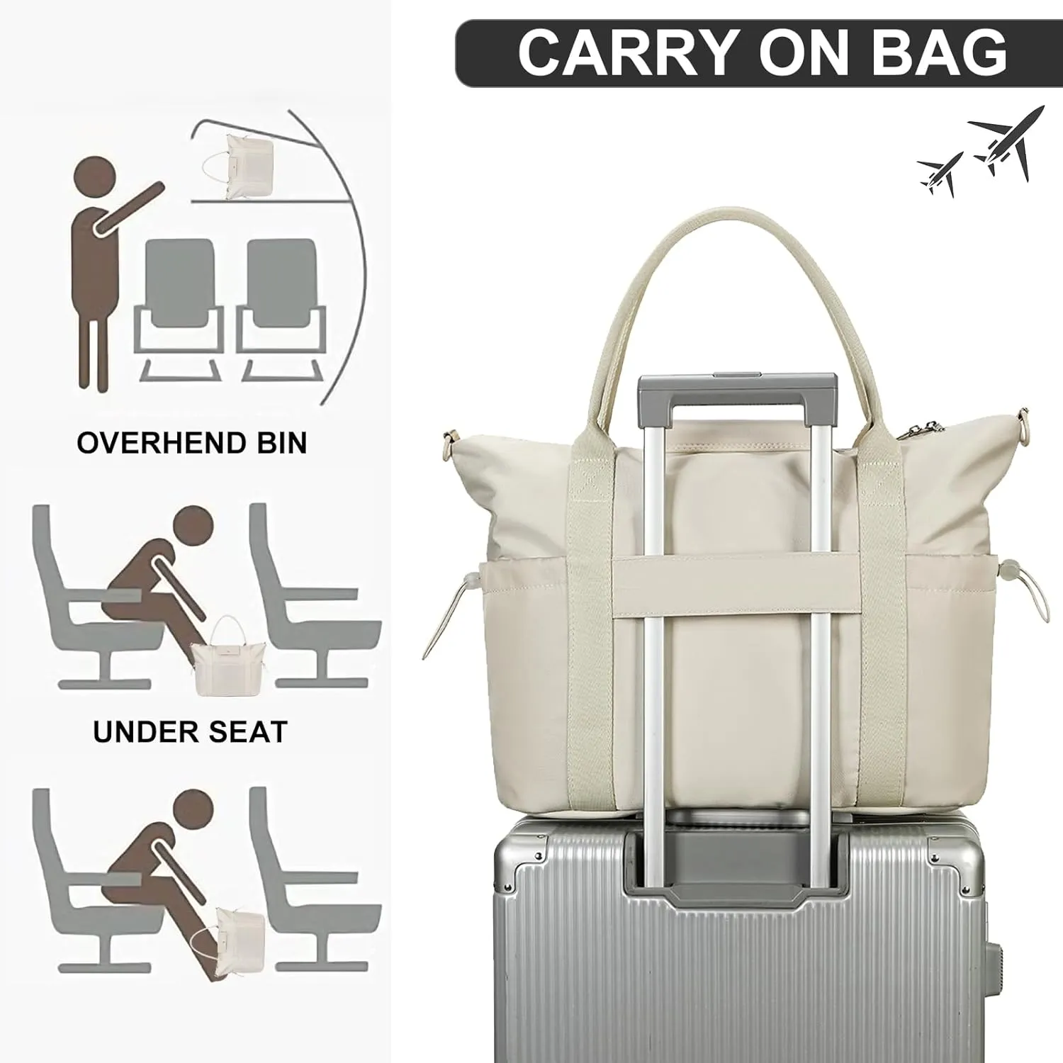 CAMTOP Women Ladies Travel Bag Canvas Weekend Overnight Carry On Luggage Bags