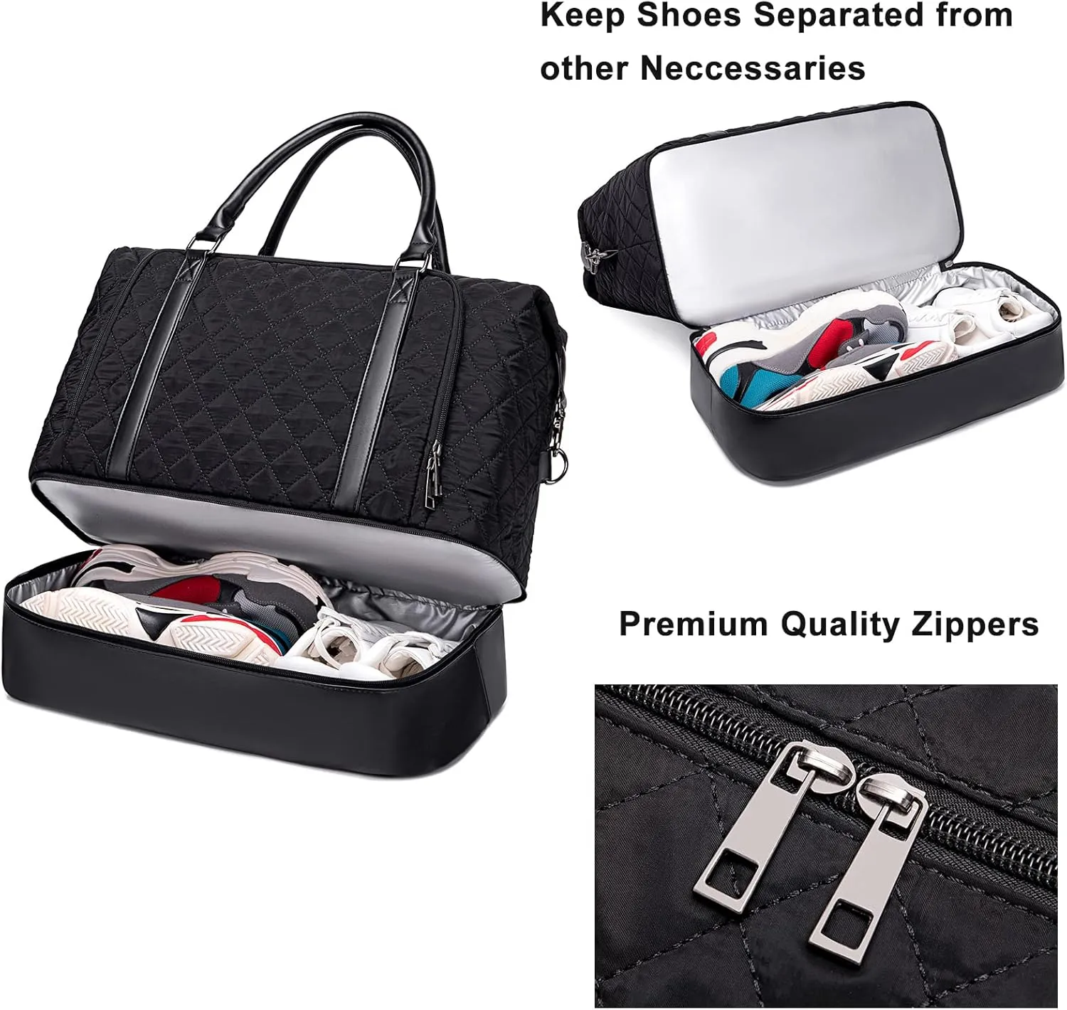 CAMTOP Women Ladies Travel Weekender Bag Overnight Duffel Carry-on Tote Bag fit 15.6 Inch Laptop Computer