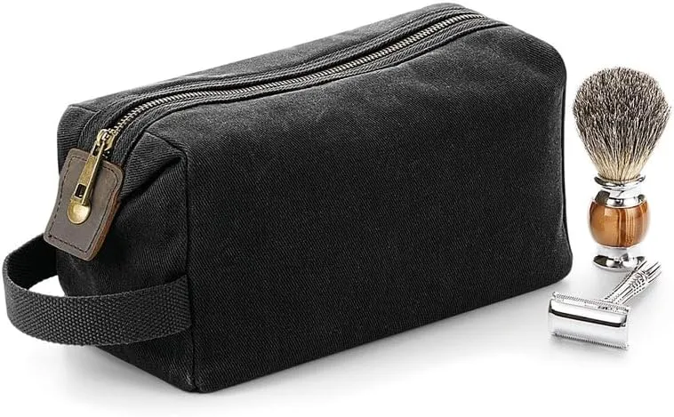 Canvas Duffel Bag Toiletry Wash Bag - Black