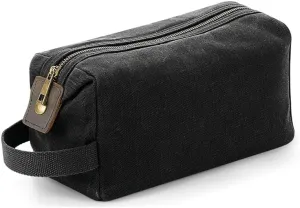 Canvas Duffel Bag Toiletry Wash Bag - Black