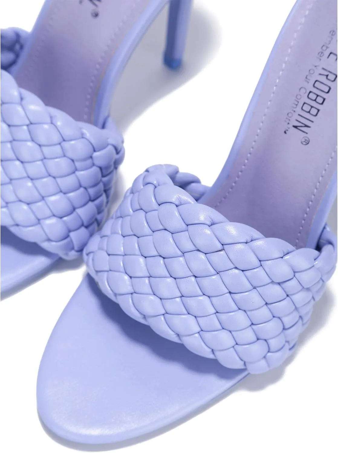 Cape Robbin Anson Sexy Woven High Heels for Women, Square Open Toe Shoes Heels