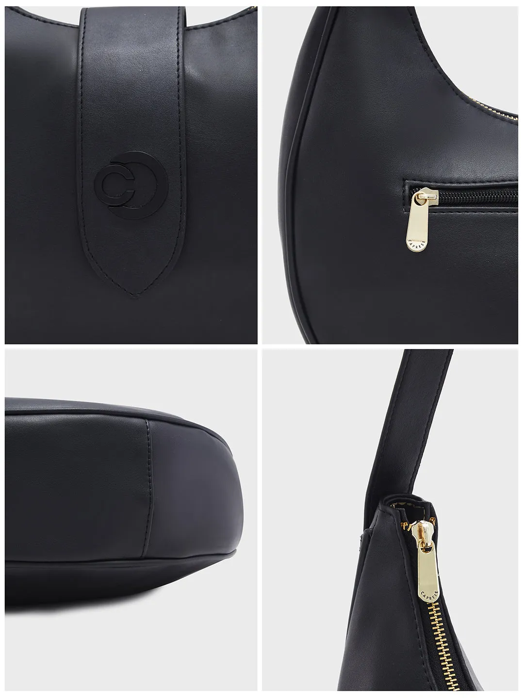 Caprese Celia Large  Black Crossbody Bag