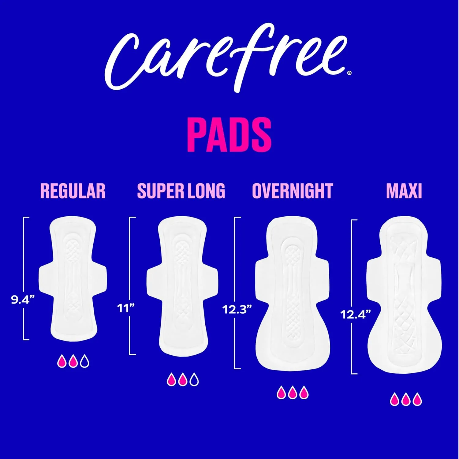 Carefree Ultra Thin Pads for Women, Regular With Wings, 112ct (4 Packs of 28ct) | Feminine Care, Period & Postpartum Pads