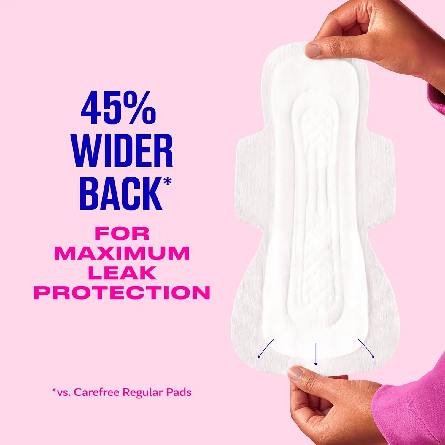 Carefree Ultra Thin Pads for Women, Regular With Wings, 112ct (4 Packs of 28ct) | Feminine Care, Period & Postpartum Pads