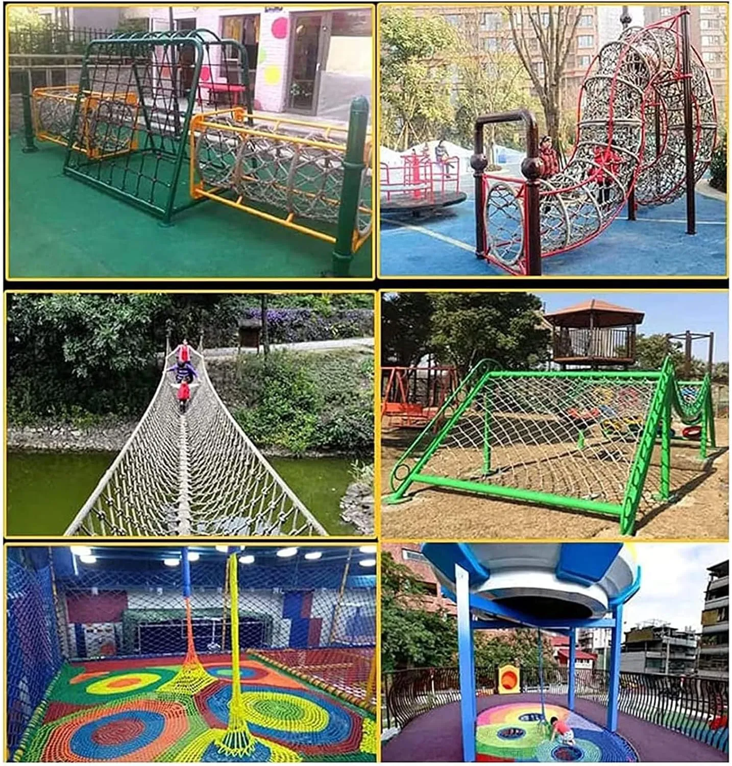 Cargo Climbing Net Safe and Durable Playground Net for Treehouse, Truck Trailer Net Rope for Child Play and Outdoor Climbing,8 * 10m