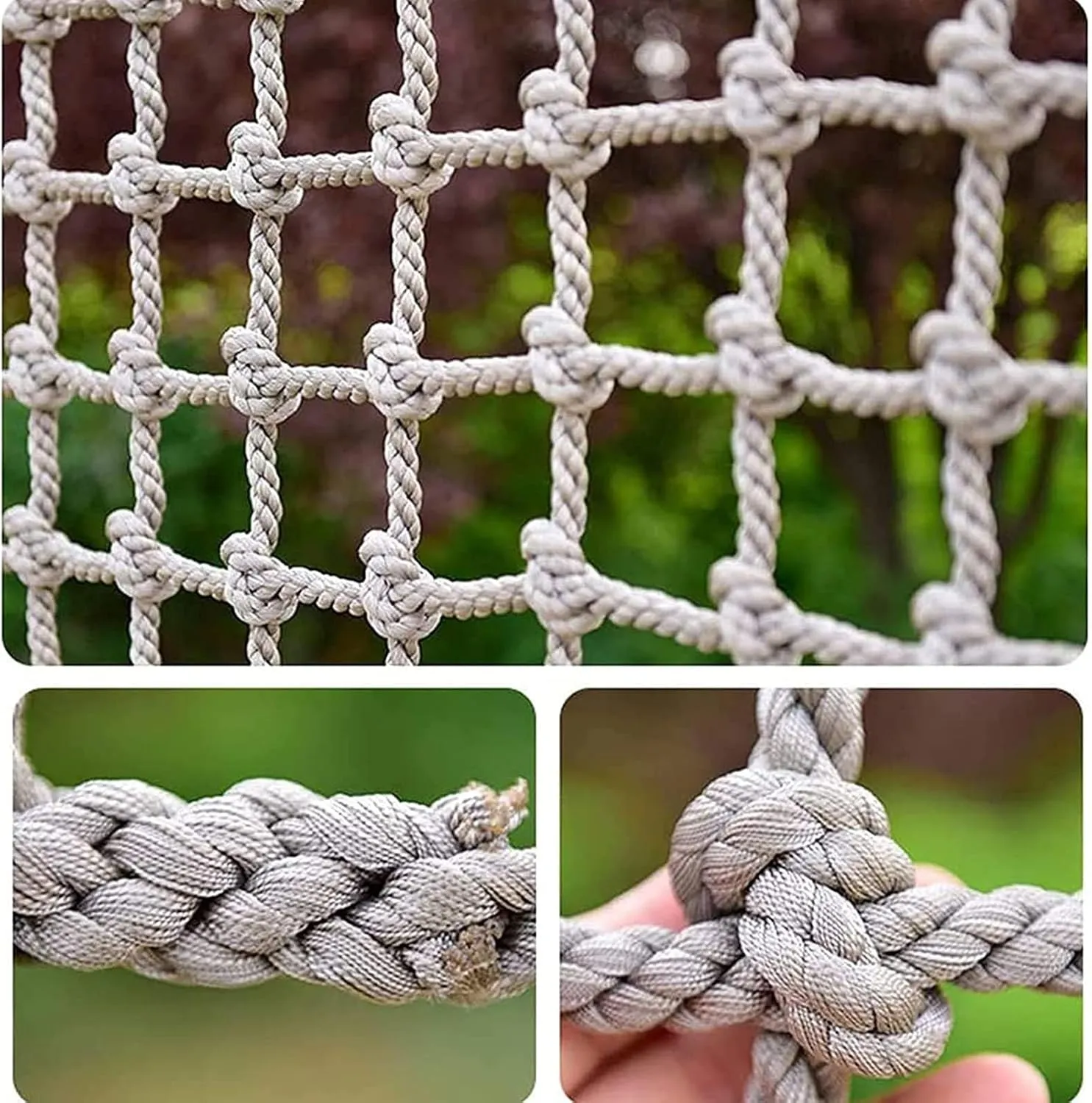 Cargo Climbing Net Safe and Durable Playground Net for Treehouse, Truck Trailer Net Rope for Child Play and Outdoor Climbing,8 * 10m