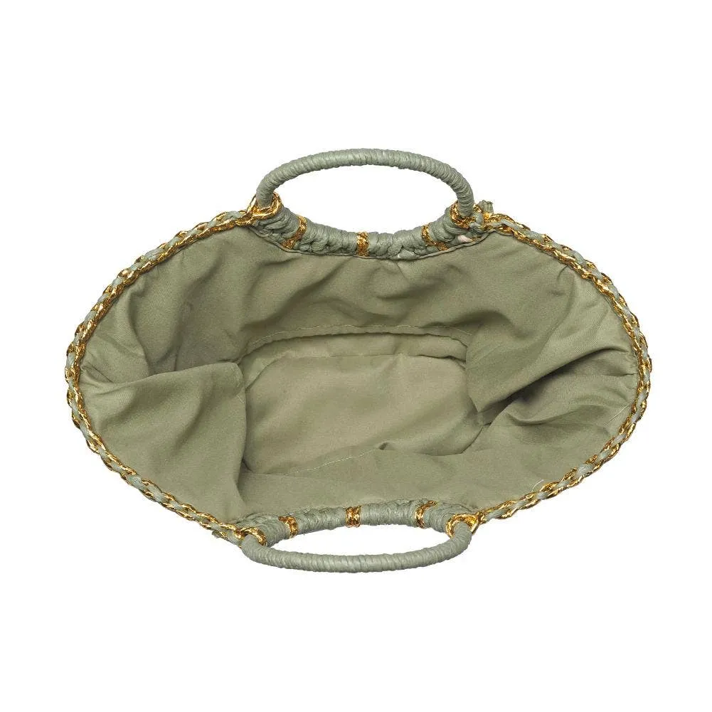 Carmen Straw Summer Beach Top Handle Tote