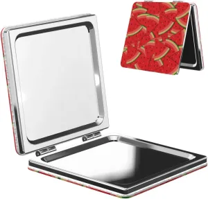 Cartoon Watermelon Women Small Makeup Mirror Portable Pocket Cosmetic Mirror for Travel