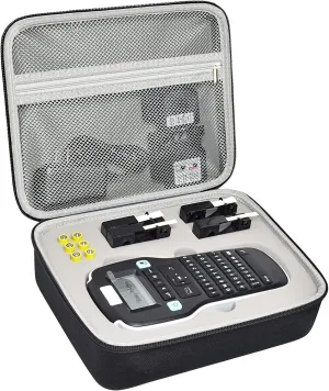 Case Compatible with DYMO Label Maker LabelManager 160/280 Portable Label Maker, Tag Printer Storage Organizer for AC Adapter, Tape Cartirdges and More Accessories(Box Only) Gray