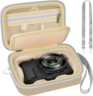 Case for Canon PowerShot SX740/ SX720/ G7X Mark III/ Mark II/ 4K Digital Camera, Point and Shoot Camera Bag With Padded Divider Holds SD Cards, Mesh Pocket for Usb Cable, Accessories-Pink(Box Only)