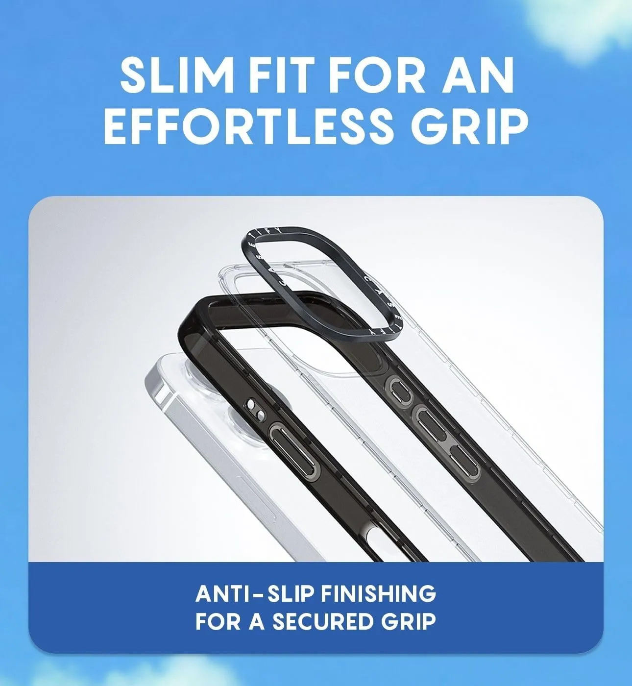 CASETiFY Compact iPhone 13 Pro Case [4 ft. 2X Military Grade Drop Protection/Slim/Lightweight] - Strawberries - Clear Black