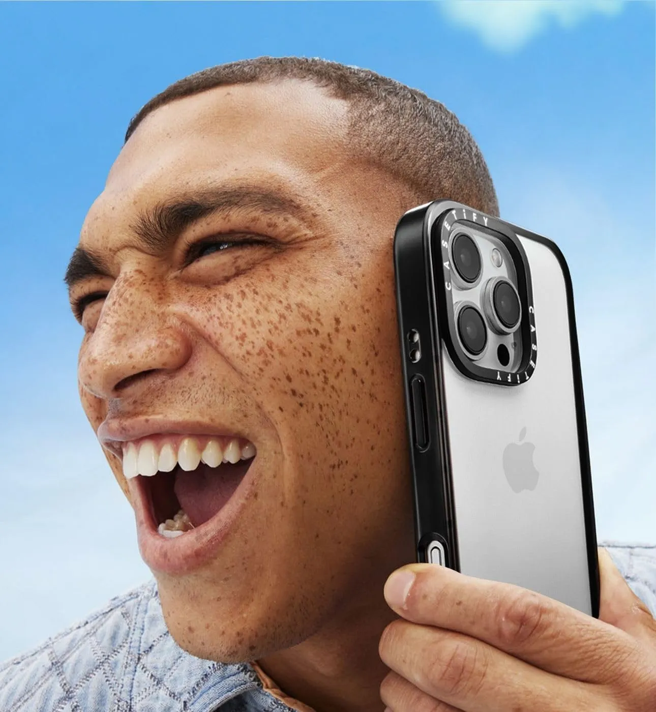 CASETiFY Compact iPhone 13 Pro Case [4 ft. 2X Military Grade Drop Protection/Slim/Lightweight] - Strawberries - Clear Black