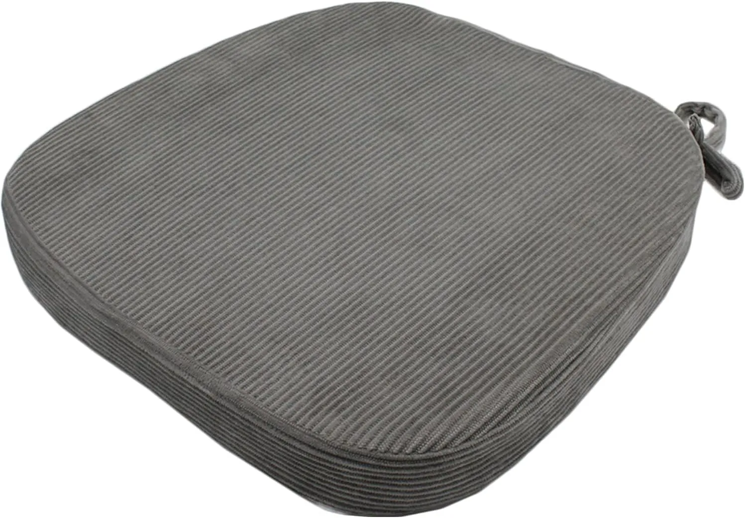 Chair Pads for Dining Room Chair - Non Slip Seat Cushions with Machine Washable Cover and Ties fit Metal Wooden Kitchen Chairs [14.5 X 15.5 X 2 Inches] - Gray