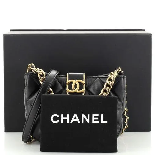 Chanel CC Chain Hobo Quilted Lambskin Small