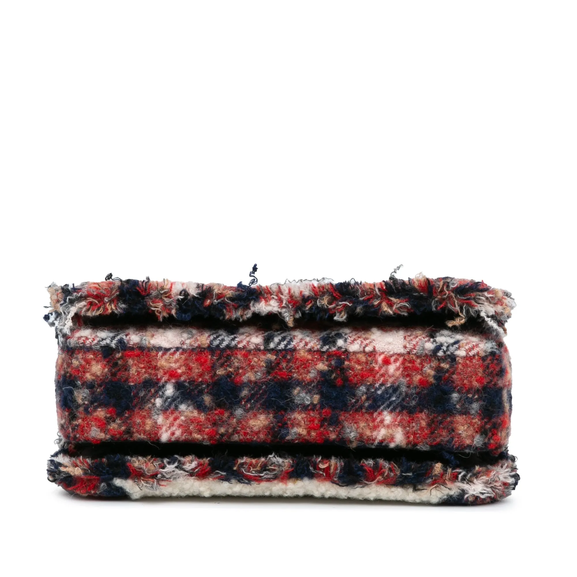 Chanel CC Tweed and Shearling Single Flap